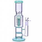 Rocket Pod 12" Straight Tree to Honeycomb Perc Bong Jade Green New