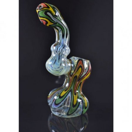 6" Ziggy Water Bubbler Rasta Colored New