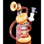 Top Thrill Dragster ChillGlass Ancient 2-Arm Recycler Inline Perc Bong New
