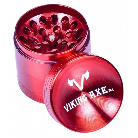 Red Yoshi Viking Axe Four Part Concave Grinder 40mm Red New