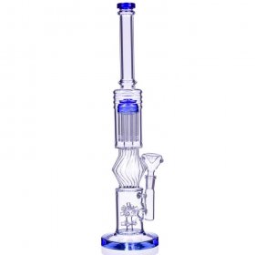 16" Inch Large Sprinkler to Tree Perc Bong Glass Water Pipe 14mm Male Dry Herb Bowl New