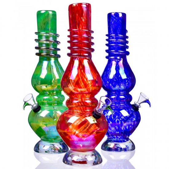 14\" Pagoda Tower Colors Swirls Beautiful Color Blast Bong Color Combination New