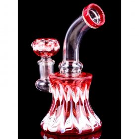 The Homing Pigeon 8" Colorful Pattern Tilted Neck Bong New