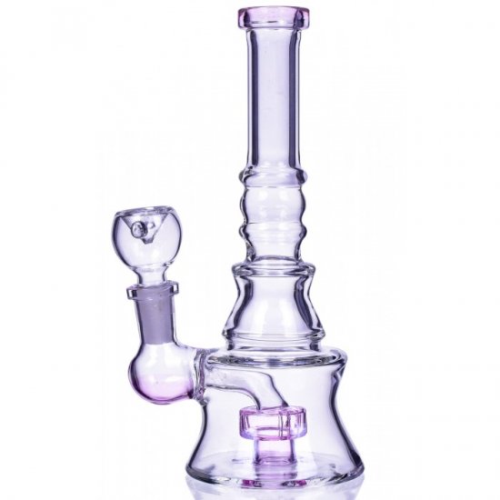 The Apex 8\" Concave Design Matrix Perc Bong Pink New