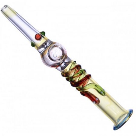 The Constrictor - 8 Steamroller Glass Pipe with Fumed Colors New