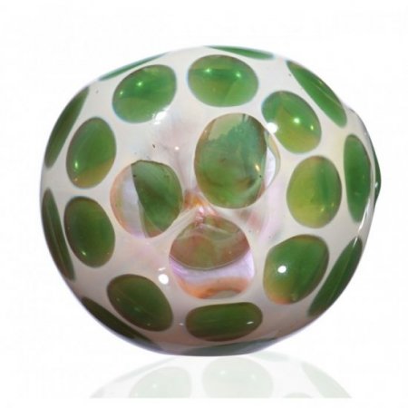 4" Cheetah Bowl Fumed Glass Pipe - Green New