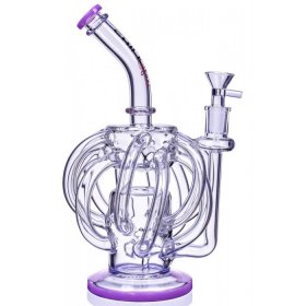 The Blizzard ChillGlass 10" In N Out Arm Recycler Bong Purple New