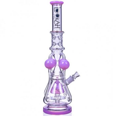 The Amazonian Trophy Lookah Platinum Series Bong 19" Smoking Bong With 4 Circular Chamber Recycler And Sprinkler Mushroom Perc Pink New