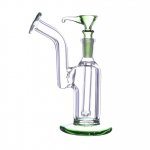 6" Mini Bubbler with Dry Herb Bowl Green New