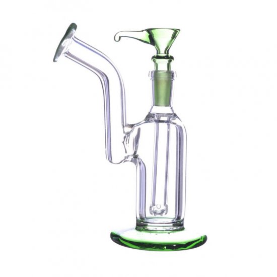 6\" Mini Bubbler with Dry Herb Bowl Green New