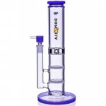 12" Extra Heavy Dual Honeycomb Bong Water Pipe Purple New