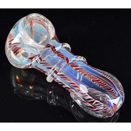 3\" Asclepius Glass Hand Spoon Pipe - Fumed New