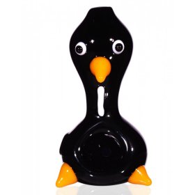 The Penguin - 3 Penguin Hand Pipe - Black New