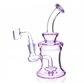 The Iced Pink 7 inch Mini Water Pipe in Pink New