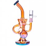 Fury 420 9" Golden Fumed Recycler Classic Bong New