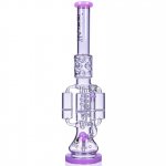 Strange Smoke Lookah 20" Sprinkler Perc And Quad Honeycomb Bong Pink New