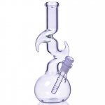 The Time Warp CLEAR GLASS Bong BUBBLE BEAKER WITH ANGLED NECK New