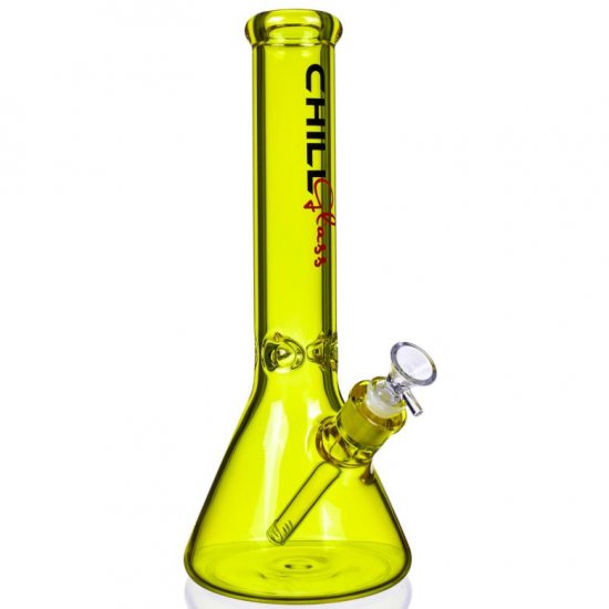 The Daffodil Chill Glass 14\" Thick & Heavy Beaker Bong Yellow New