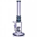 12 Double Hammer to Cake Layered Perc Bong Ash Black New