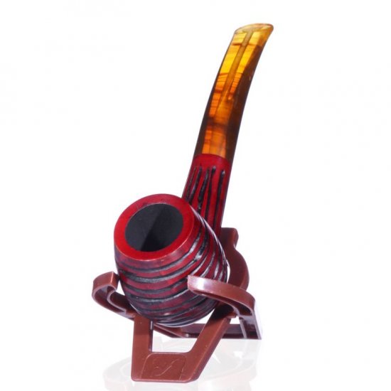 5.5\" Italian wooden pipe Cherry Ridged New