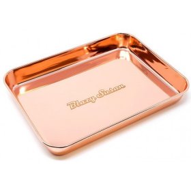 Blazy Susan Stainless Steel Rolling Tray Rose Gold New