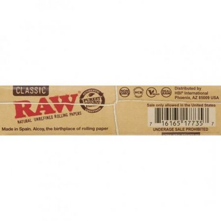 Raw Classic Slim Rolling Paper King Size 10 Pack New