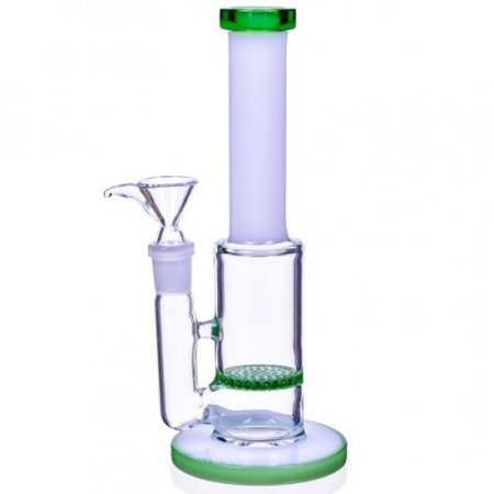 8" Honeycomb Bong Green New