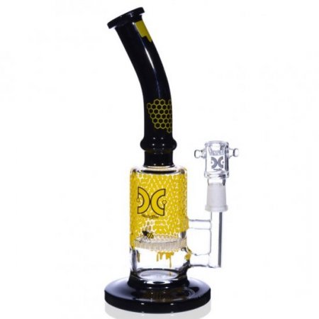 The Killer Comb 10 " Honeycomb Dab Rig with Percolator And 14mm Matching Bowl New