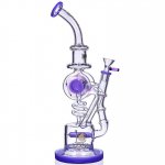The Will 13" Lookah Tilted Inline Coiled Perc Bong Water Pipe Final Clearance Assorted Colors New