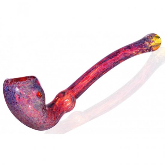 8\" Fritted Striped Sherlock - Fumed - Rusted Purple New