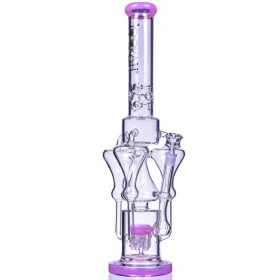 The Pink Panther Lookah 21" Triple Tornado Chamber with Electric Sprinkler Perc Pink New