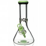 Simply Thick 10" Beaker Bottom Bong 8mm Thick with American Color American Green New