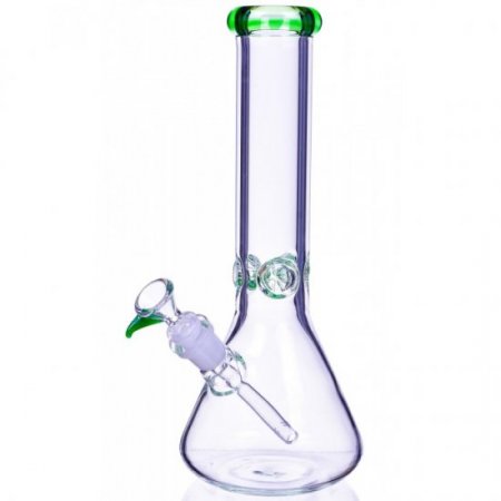 12" Thick Clear Beaker Base Bong Water Pipe Assorted Colors New