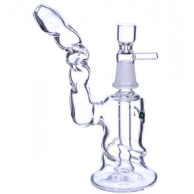 8" Twisted Oil Rig Include Dry Herb Bowl And Nail Dome With Dabber New