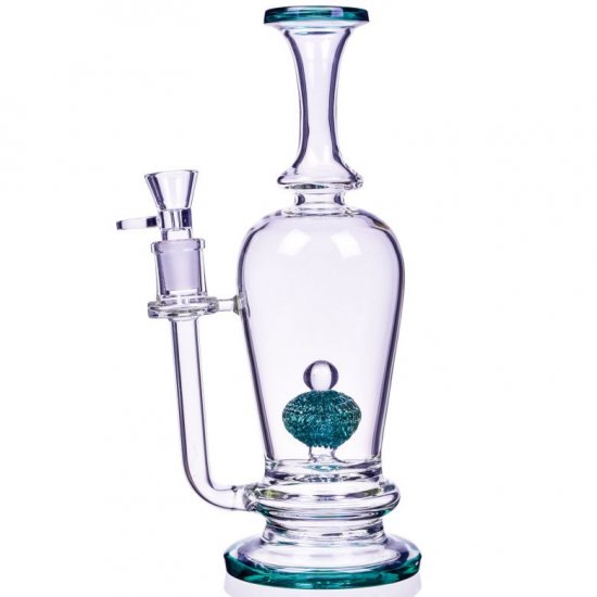 The Royal Vase 11\" Specialty Percolator Cylinder Base Bong Winter Green New