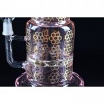 10" Golden Hurricane Designed Oil Rig Pink Bong New