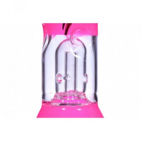 8" Flower Power Percolator With Down Stem Diffuser And Bowl- Hot Pink New