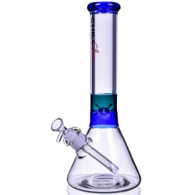 The Chimera Chill Glass 14" Dual Tone Thick & Heavy Beaker Bong Teal/Blue New
