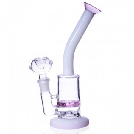 8" Turbine Honeycomb Water Pipe - Pink Tilted New