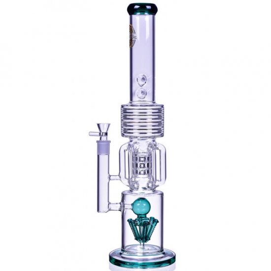 Smoke Runner On Point Glass 20\" 6 Arm w/ Sprinkler Perc Bong Assorted Colors! New