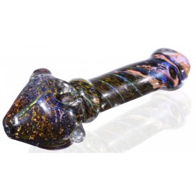 The Yoda - 6 Golden Fumed Hand Blown Glass Steam roller Spoon Pipe Bowl New