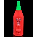 Spicy Smoke - Siracha Sauce Silicone Glass Hybrid Bong with 14mm Glass bowl New