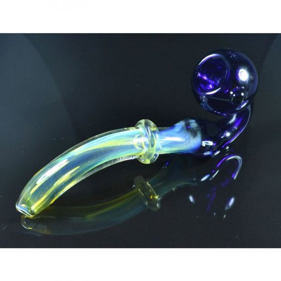 8\" Fumed Heavy Glass Sherlock Spoon Glass Pipe New