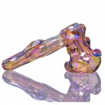 6" Golden Fumed Hammer Bubbler Golden Tint New