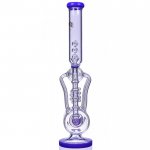 6 Speed SMOQ Glass 19" 6-Arm Coil Recycler Bong Purple New