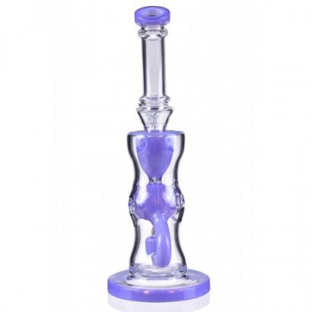 10" Fab Egg Recycler Bong Water Pipe with 14mm Male Bowl Purple New