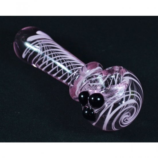 5\" Cotton Candy Swirl - Pink Glass pipe New