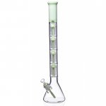 2 foot bong Quad Tree Perc Bong with A Matching Down Stem and A Bowl New Green New