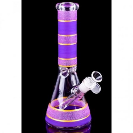 Cotton Candy 10" Dual Frosted Color Beaker Bong Purple New
