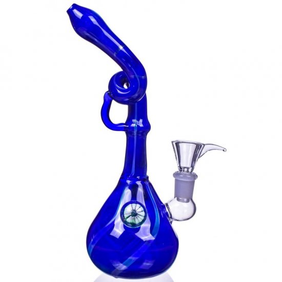 Blue Moon 9\" Siwrled Twisted Bong New